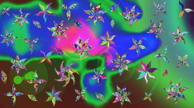 Çizim raster deseni. Güzel kumaş deseni. Çiçek arka planı.