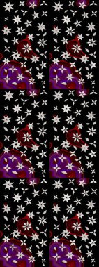 Raster illüstrasyonu. Eskiz tarzı siyah renkler. Raster illüstrasyonu. El yapımı çiçek ve bitki koleksiyonu. Şirin karalamalı çiçek deseni çiz..