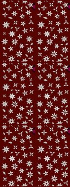 Kırmızı renkte çiçekler. Raster illüstrasyonu. Küçük çiçekte sevimli çiçek deseni var..