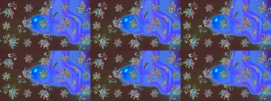 Raster Güzel kumaş deseni. Raster suluboya deseni, narin çiçekler, kahverengi çiçekler, tebrik kartı şablonu..