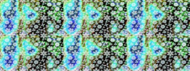 Raster hisseleri. Eskiz arkaplan modeli. Suluboya, elle çizilmiş. Mavi üzerine çiçekler.