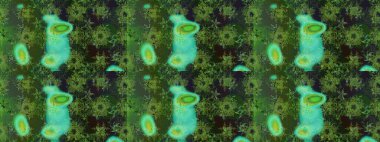 Çizim kalıbı. Raster illüstrasyonu. Ultraviyole kumaş deseni. Organik motif arkaplanı.