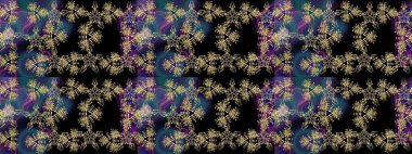 Raster deseni. Yumuşak, bahar çiçekleri siyah renklerde. Raster illüstrasyonu. Patlayan çiçekler soyut yerleştirilmiş.