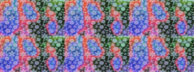 Tarafsız renklerde Asya tekstil tarzında. Raster illüstrasyonu. Suluboya çiçekli çiçek deseni.