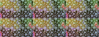 Eskiz arkaplan modeli. Raster hisseleri. Kahverengi üzerine çiçekler. Suluboya, elle çizilmiş.