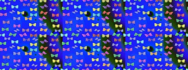 Paketleme, kağıt ve kumaş için uygun. Mavi arka planda renkli kelebekler. Kelebekli renkli halk müziği çizimi..