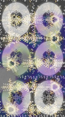 İllüzyon. Kar taneleri, kar yağışı. Düşen Noel stili kar taneleri. Güzel raster grisi, nötr ve mor kar taneleri renkli bir arkaplanda izole edilmiş..