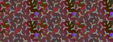 Raster illüstrasyonu. Kar taneleri deseni. Raster Noel soyut renkli arka plan ve tatlı kar tanesi. Şirin desen. Noel Kar Taneleri Arkaplanı.