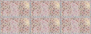 Kağıt, kumaş, ambalaj kağıdı ve duvar kâğıdı tasarımı için hoş bir arkaplan. Raster illüstrasyonu. El çizimi kelebekli moda raster yaz deseni. Kusursuz desen.