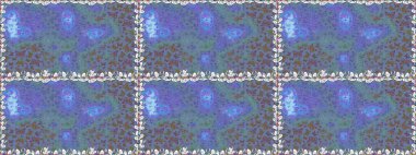 Raster illüstrasyonu. Web sayfası geçmişleri, duvar kağıtları, tekstil ve yüzey dokuları için mükemmel. Raster. Mavi ve nötr arkaplandaki suluboya kelebeklerin. Kusursuz desen.