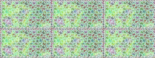 Tarafsız ve yeşil renklerde tropik kelebek deseni. Kelebek görüntüsü. Raster illüstrasyonu. Çiz, çiz, çiz. Basit bir şekilde.