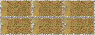 Kumaş, kağıt, ambalaj kâğıdı ve duvar kağıdı tasarımı için güzel bir arka plan. Renkli kelebeklerin kusursuz arka planı. Raster illüstrasyonu.