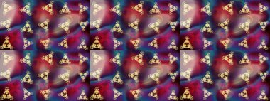 Kar taneleri izole edildi. Mor, kahverengi ve mor renkli kar tanesi süsü. Kar tanesi süsü Raster illüstrasyonu. Güzel süs eşyası..