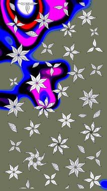 Yeşil renkli çiçekler. Nazik, narin çiçek arkaplanı. Raster çiçek desenli ve çiçekli..