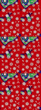 Renkli Yaz Temalı eskiz kalıbı. Çiçekli eskiz çizimi. Düz Çiçek Elementleri Tasarımı. Kırmızı renkte çiçekler.