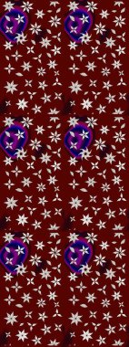 Davetiye ve kartpostal tasarımı için dekoratif çiçek unsurları. Şirin, zarif çiçekler Raster illüstrasyonu. Tekstil için figür. Yapraklı çizim şekli. Poster veya kapak için arkaplan.