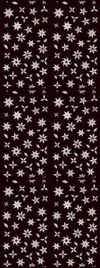 Çocuksu tasarım. Elle çizilmiş çiçek desenli Raster çizimi. Siyah arka planda. Tekstil, kumaş, ambalaj, hatıra defteri için güzel çiçek arkaplanı..