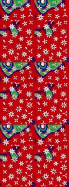 Renkli Yaz Temalı eskiz kalıbı. Çiçekli eskiz çizimi. Düz Çiçek Elementleri Tasarımı. Kırmızı renkte çiçekler.