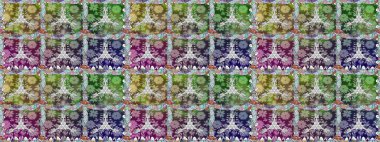 Poster ya da kapak için arka plan. Şirin, zarif çiçekler Raster illüstrasyonu. Yapraklı kusursuz desen. Davetiye ve kartpostal tasarımı için dekoratif çiçek unsurları. Tekstil için figür.