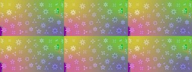 Tarafsız ve yeşil renklerde etnik çiçeklerle süslenmiş zarif bir eskiz şekli. Raster Çiçek İllüstrasyon Şirin Tekstil.