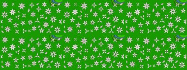 Raster illüstrasyonu. Robot resim. Küçük çiçekte sevimli çiçek deseni var..