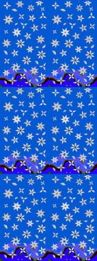 Mavi renkli çiçekler. Küçük çiçekte sevimli çiçek deseni var..