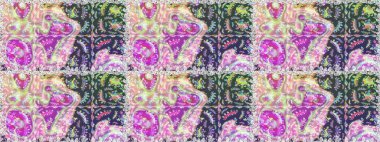 El çizimi, soyut ve süslü elementler. Suluboya resim taklit Raster çizimi. Klasik çiçekler. Tarafsız ve mor renkler. Yaz çiçekleri teması.