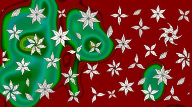 Renkli Bahar Teması eskiz kalıbı. Kırmızı renkte zarif çiçek buketi suluboya. Düz Çiçek Elementleri Tasarımı. Raster illüstrasyonu.