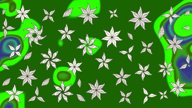 Yeşil lale çiçekli Raster eskiz deseni. Doğal kozmetik ürünleri, parfüm, çiçekçi dükkanı için bahar ihalesi tasarımı. Paket kağıdı için en iyisi. Karşılama ya da düğün geçmişi olarak kullanılabilir.