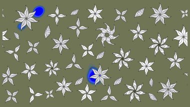 Çizim çiçek deseni duvar kağıdı, web sitesi arka planı, ambalaj kağıdı, davetiye, broşür, afiş veya web sitesi için kullanılabilir. Parlak elementlerin. El çizimi Raster illüstrasyonu.