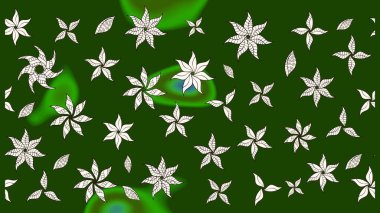 Eskiz arkaplan modeli. Çiçekler yeşile. Raster hisseleri. Suluboya, elle çizilmiş.