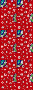 Çiçek desenli eskiz. Kırmızı renkte çiçekler. Tişört baskısı için çiçek boyama rasteriName.