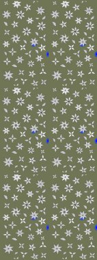 Tekstil ve kapak tasarımı için mükemmel. Renkli yeşil çizim kalıbı. Yeşil renkli çiçekler. Doodle tarzı. Elle çizilmiş sonbahar çiçeği deseni..