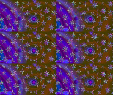 Raster Modaya uygun kumaş deseni. Düz Çiçek Elementleri Tasarımı. Kahverengi renkli şirin çiçek deseni. Renkli Bahar Teması çizim şablonu.