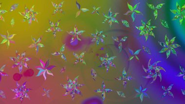 Parlak çiçekli kolaj çiçekleri yeşildir. Çiçekli zambakların eskiz geçmişi. Çiçek tasarımı için inanılmaz kolaj cennet tarzı..