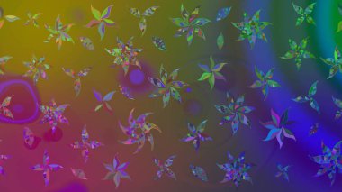 Kahverengi renkli çiçekler. Yumuşak, bahar çiçekli arka plan. Raster çiçek desenli ve çiçekli..