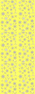 Raster illüstrasyonu. Düz Çiçek Elementleri Tasarımı. Sarı renkli, zarif çiçek buketli suluboya. Renkli Bahar Teması çizim şablonu.