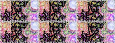 Tarafsız ve siyah renklerde çiçekler. Çiçeklerle kusursuz desen. Suluboya çizimi. El çizimi.