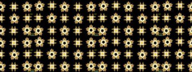 Kar taneleri tasarımı. Modern soyut tasarım posteri, kapak, siyah, sarı ve kahverengi renkli kart tasarımı. Son moda kar taneleri ve elementler onun kartlarını gösteriyor. Retro biçim dokusu, kış elementleri.