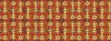 Küçük çiçekte hoş bir çiçek deseni var. Çiçeksel elementlerle süslenmiş zarif raster dokusu. Parlak çiçekli kahverengi, turuncu ve pembe renkler üzerine soyut çizim deseni.