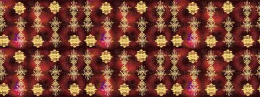 Kahverengi, kırmızı ve sarı renklerde şirin soyut kar tanesi raster tasarımı. Yeni yıl kar tanesi. Düz kar karalama ikonları, kar taneleri silueti Noel afişi için, kartlar.