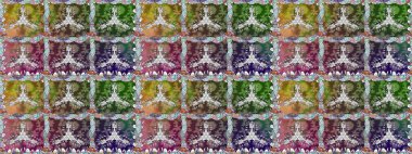 Suluboya etkisi. Organik elementler. Raster deseni. Botanik kusursuz desen.