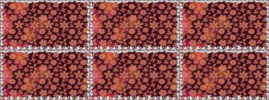 Doğa. - Kahverengi çiçekler. Küçük çiçekte güzel bir desen var. Çiçek kolajı. Çiçek arkaplan. Çiçek kompozisyonu. Raster deseni.