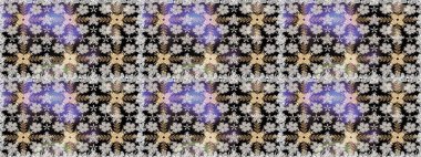 Vadinin gri renkli çiçekleri. Raster dikişsiz çiçek deseni.