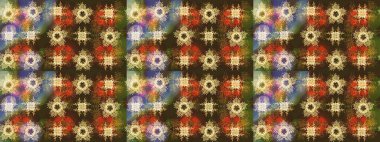 Kış kar taneleri, raster arka plan. Yüzey için tekrarlanan doku, ambalaj kağıdı, kahverengi renkli kar tanesi.