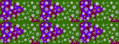 Çiçekli bahar çiçekleri. Küçük çiçekte güzel bir desen. Küçük renkli çiçekler. Moda baskıları için zarif bir şablon. Motley illüstrasyonu.