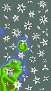 Tarafsız ve yeşil renklerde çiçekler. Nazik, narin çiçek arkaplanı. Raster çiçek desenli ve çiçekli..