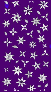 Menekşe ve nötr renklerde. Soyut çiçek çizim kalıbı arka planı. Küçük çiçekteki sevimli çiçek deseni. Raster illüstrasyonu. Raster deseni.