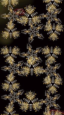 Vadinin çiçekleri siyah ve kahverengi renklerde. Raster çiçek desenleri çiziyor..