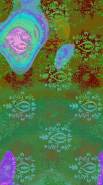 Kullanılabilir Tekstil, tebrik kartı, boyama kitabı, telefon durumda yazdırma için. Etnik Mandala süsleme. Hint çiçek desenli madalyon desen. Raster kına dövme stil.